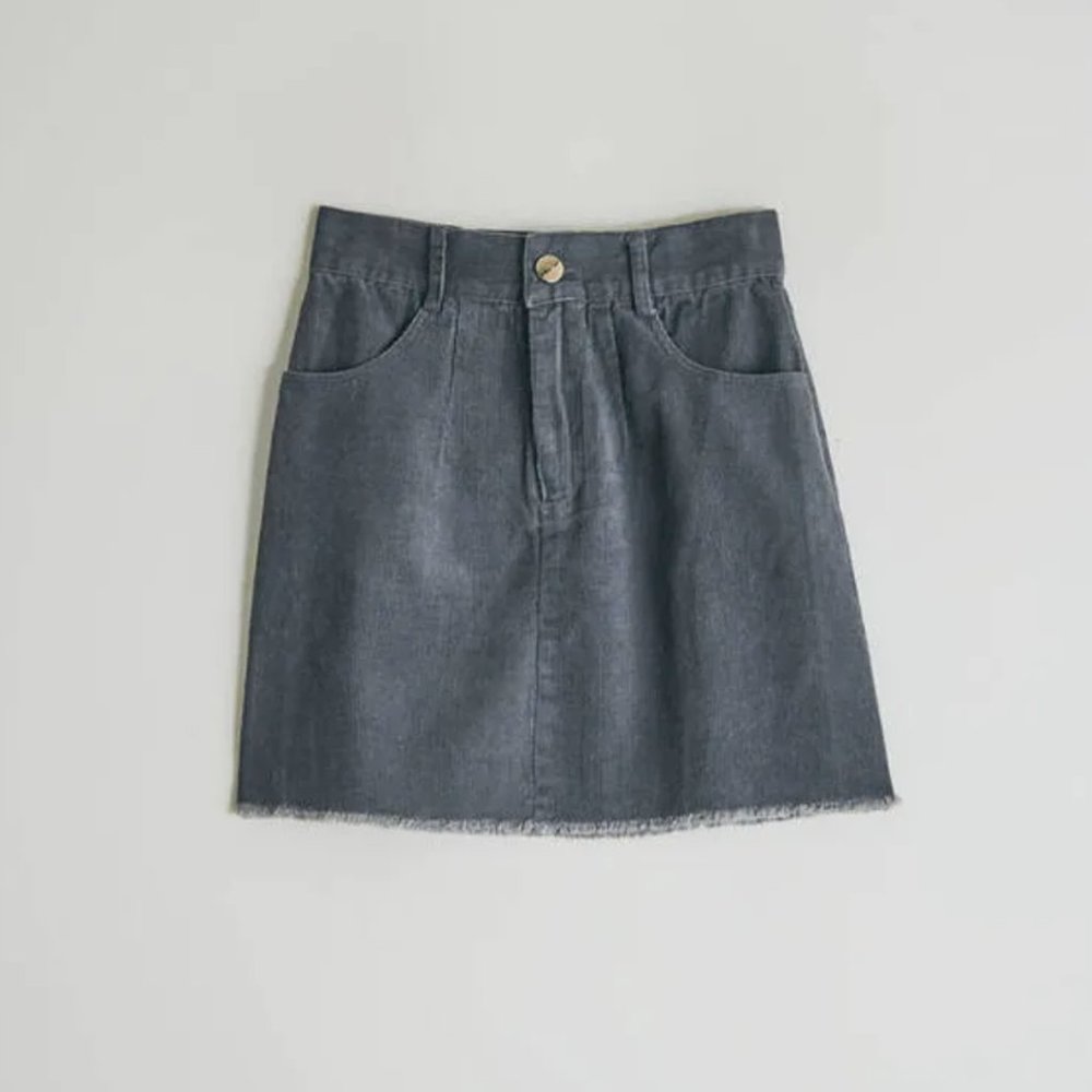 Need Supply Corduroy Gray Mini Skirt Size S/M